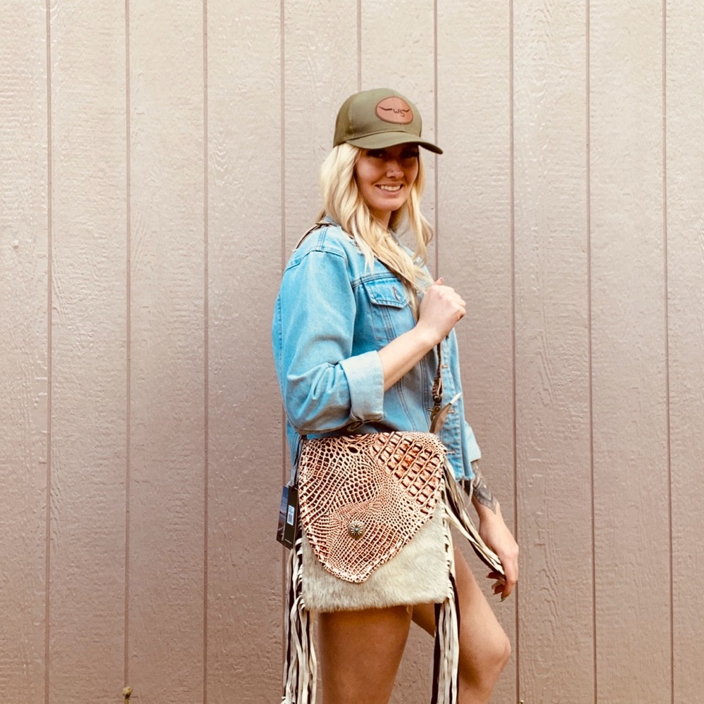 Smokey Conceal Carry Cowhide Crossbody